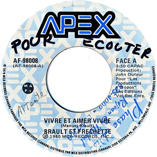  Vivre Et Aimer Vivre b/w Nocturnal (Instumental)