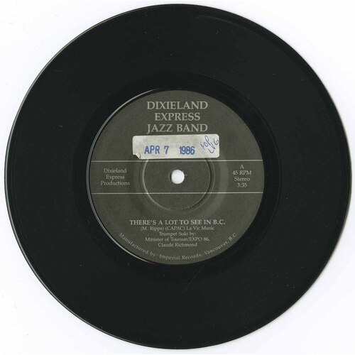 There's a Lot to See in B.C. b/w Twelfth St. Rag (picture sleeve)