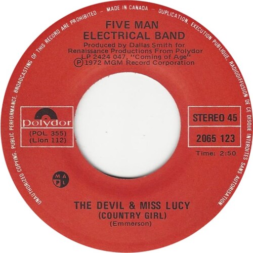Devil & Miss Lucy (Country Girl) b/w Coming of Age