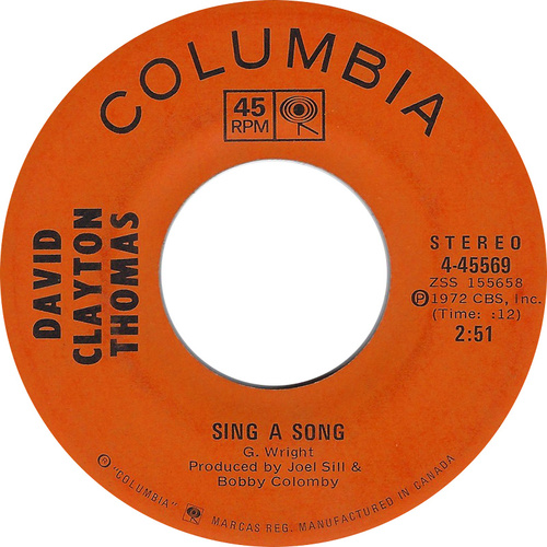 Sing A Song b/w We're All Meat From The Same Bones