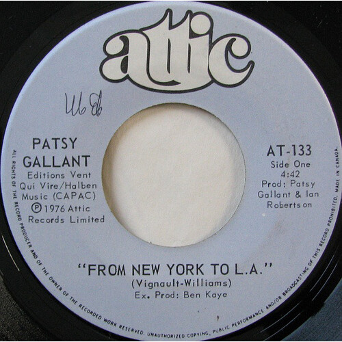 From N.Y. to L.A. b/w Angie
