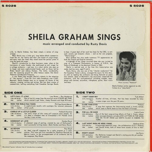 Sheila Graham Sings