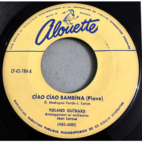 Cïao Cïao Bambïna (Piove) b/w Mon Péché