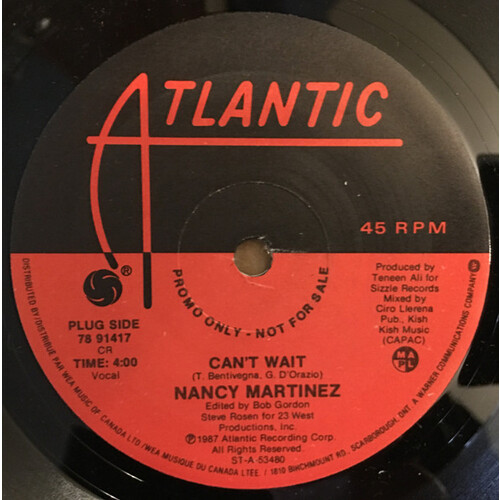 Can't Wait (Vocal/Club Mix) b/w Dub Wait (promo)