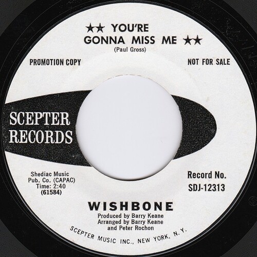 You're Gonna Miss Me b/w You're Gonna Miss Me (promo)