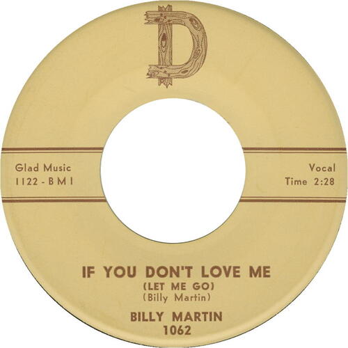 If You Don't Love Me (Let Me Go) b/w Tears I Couldn't Hide