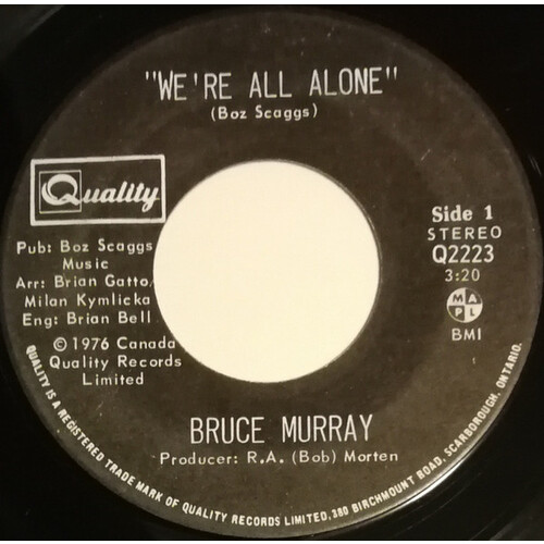 We're All Alone b/w Player in the Band