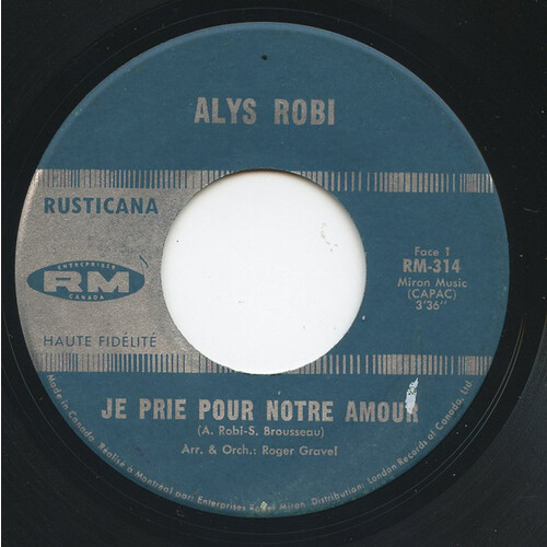 Je prie pour notre amour b/w Mambo a la francesca