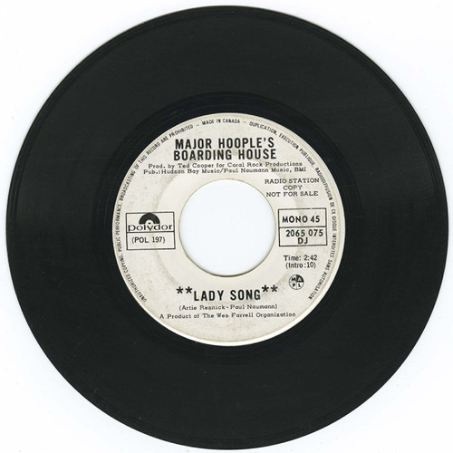 Lady Song b/w She's Got All of My Body (promo)