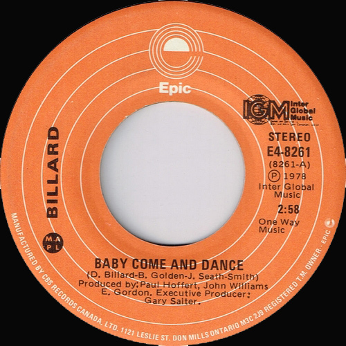 Baby Come and Dance b/w Sweet Sweet Love