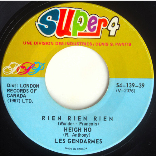 Rien Rien Rien b/w Heigh Ho - L' Anneau D' Amour b/w Granada