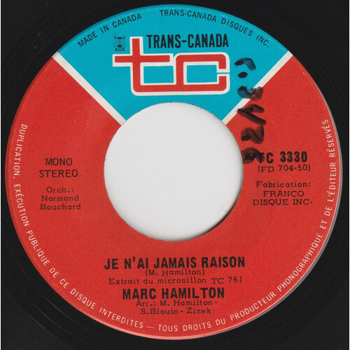 Je N'ai Jamais Raison b/w Entre Les Fleurs