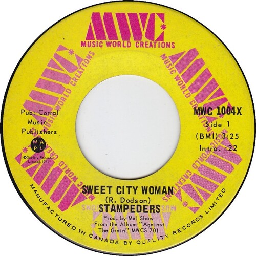 Sweet City Woman b/w Gator Road