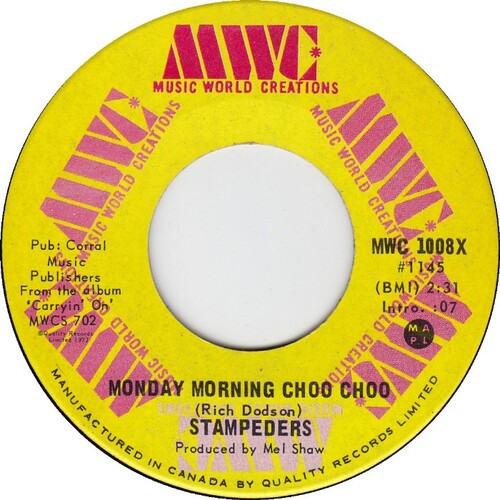 Monday Morning Choo Choo b/w Then Came The White Man