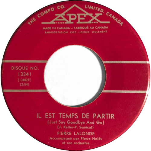 Il Est Temps De Partir (Just Say Goodbye And Go) b/w Oh! Donne-moi Ta Main (I Want To Hold Your Hand)