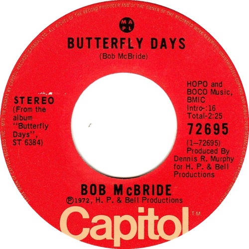 Butterfly Days b/w She's Far Away