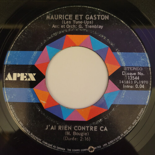 	J'ai Rien Contre Ca / Quand Les Vacances Sont Arrivées (sous le nom Maurice et Gaston)