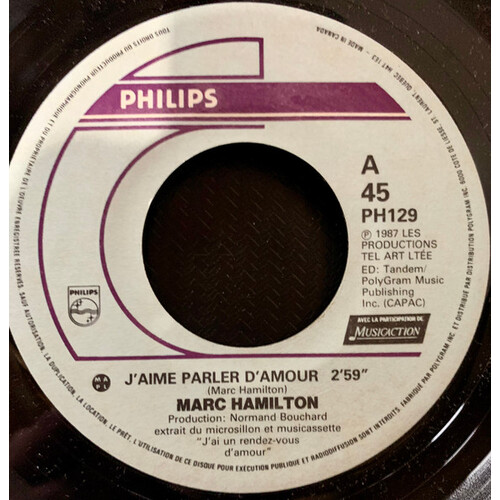 	J'aime Parler D'amour b/w Comme Au Cinéma