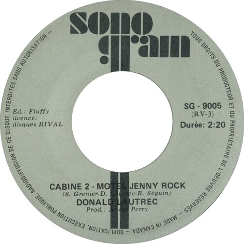 Cabine 2 - Motel Jenny Rock b/w J'te Jouerai D'la Musique