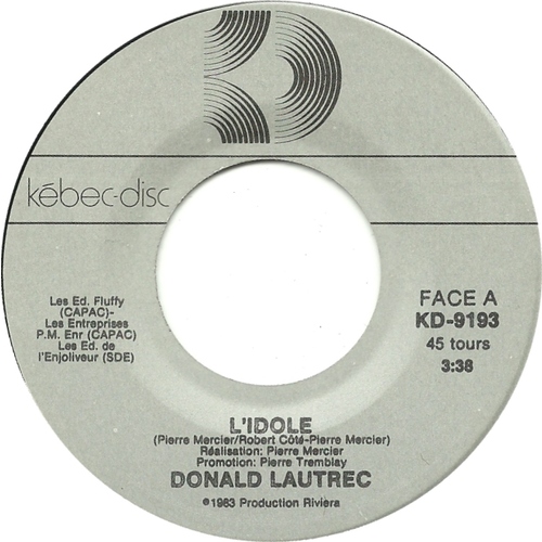  L'idole b/w L'idole (Version instrumentale)