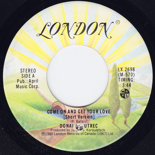 Come On And Get Your Love (Short Version) b/w Come On And Get Your Love (Short Version)