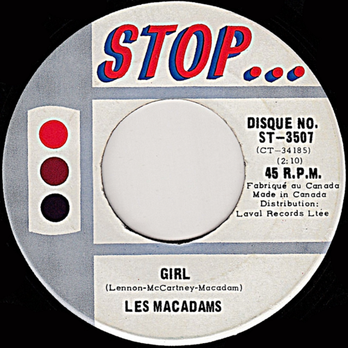 Girl b/w À La Fin Des Beaux Jours (listed as "Macadams")