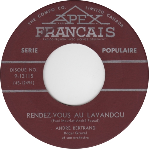 Rendez-vous Au Lavandou b/w A La Vie, A La Mort
