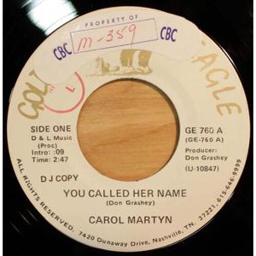 You Called Her Name b/w You Called Her Name (DJ copy)